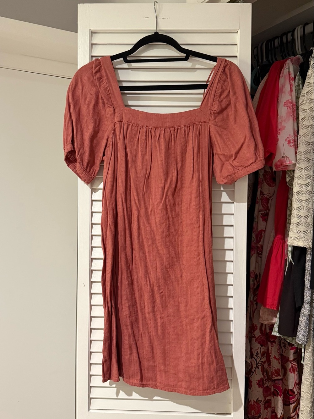 Old Navy Square Neck Short Sleeve Midi Dress